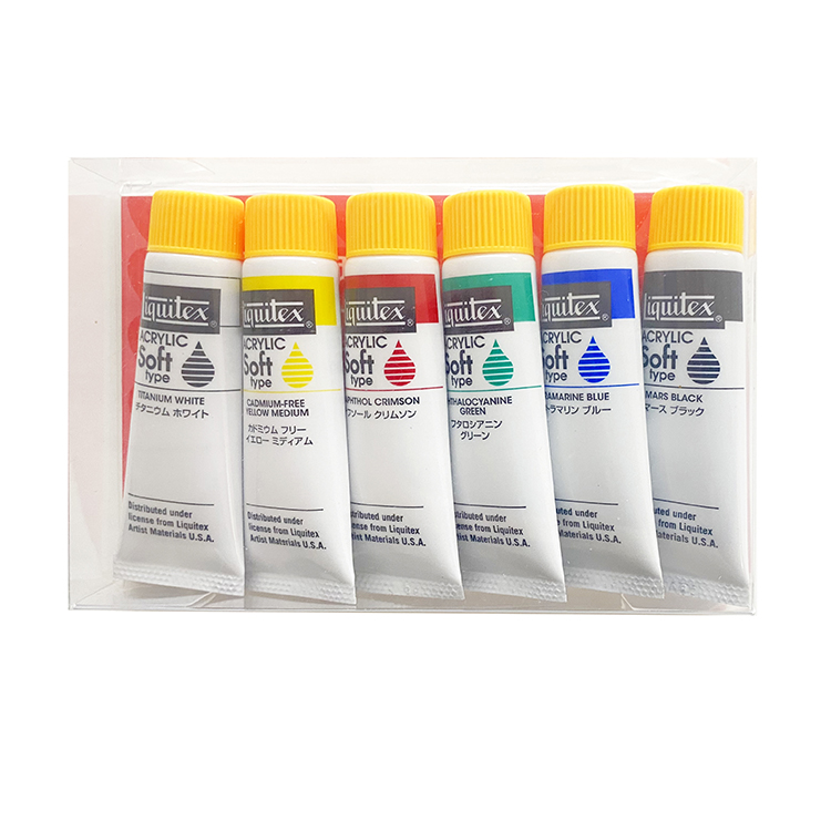LIQUITEX ソフト 10mL ネイル 6C Cセット（PPケース）