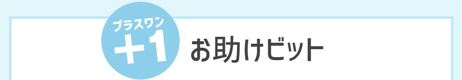 プラス１お助けビット