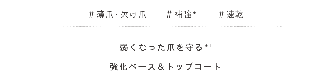 #薄爪・欠け爪 #補強 #速乾 弱くなった爪を守る強化ベース＆トップコート
