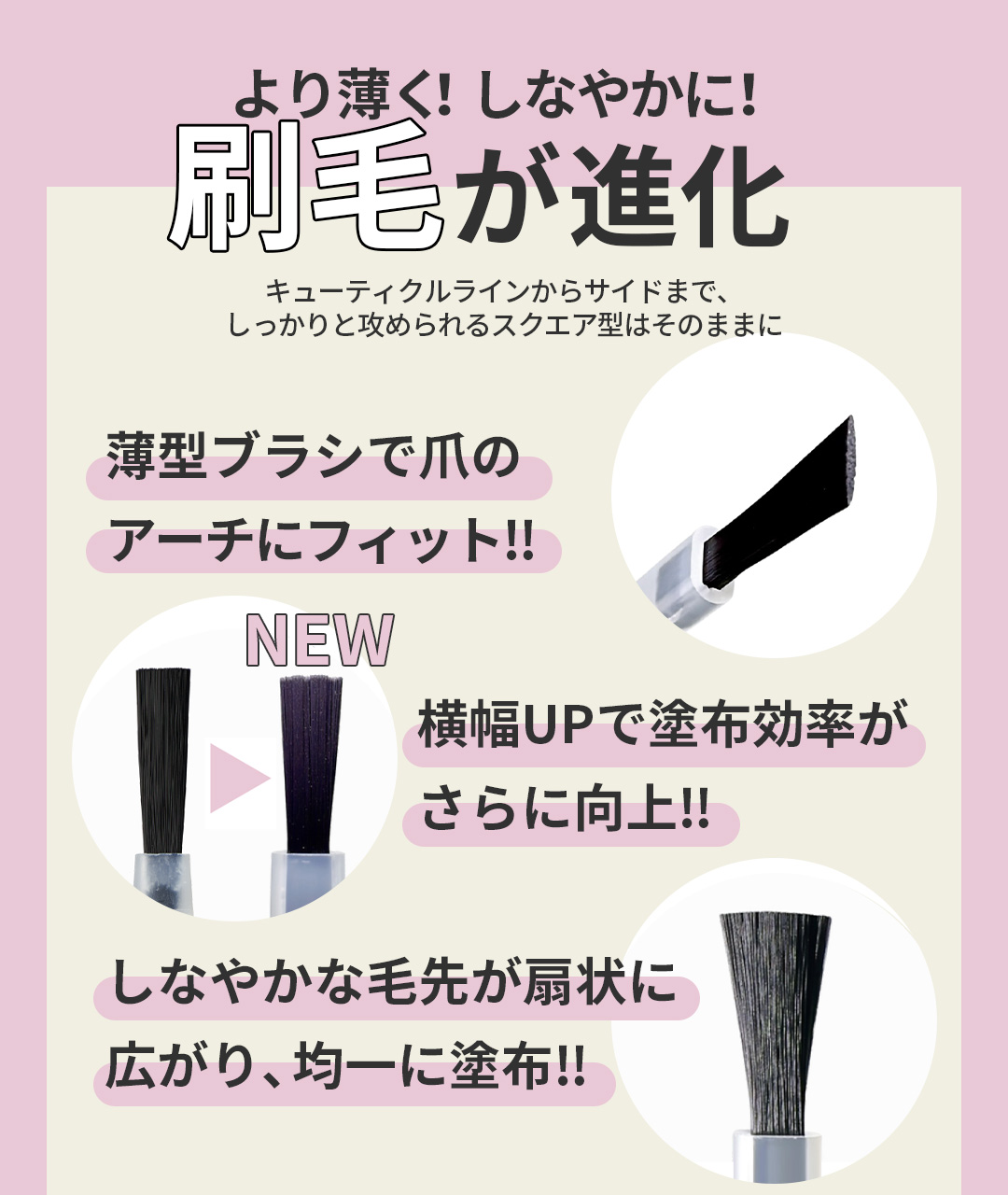 より薄く!しなやかに!刷毛が新化
